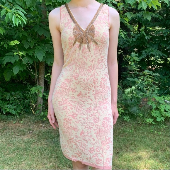 Free People Champagne Starstruck Body Con Dress, S - Picture 1 of 10